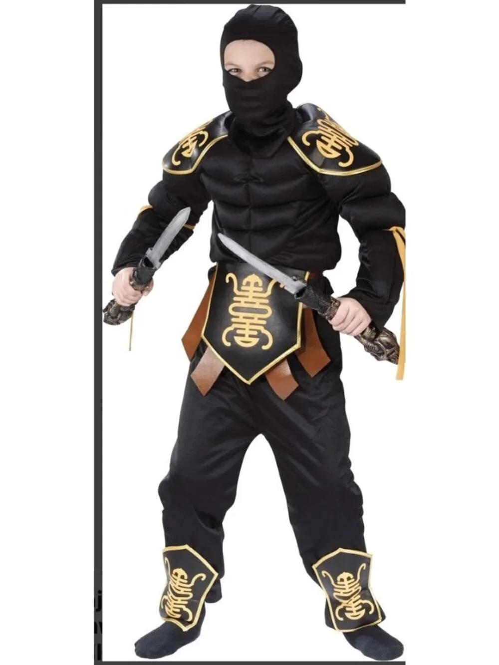 Ninja Warrior Muscle Child Costume Funworld 8700 Boys Size Small (4-6) Halloween